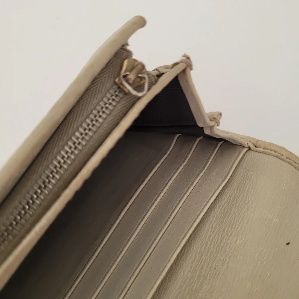 Gucci Guccissima Long Wallet Beige Leather GG Monogram Continental Flap 181593 - Picture 7 of 16